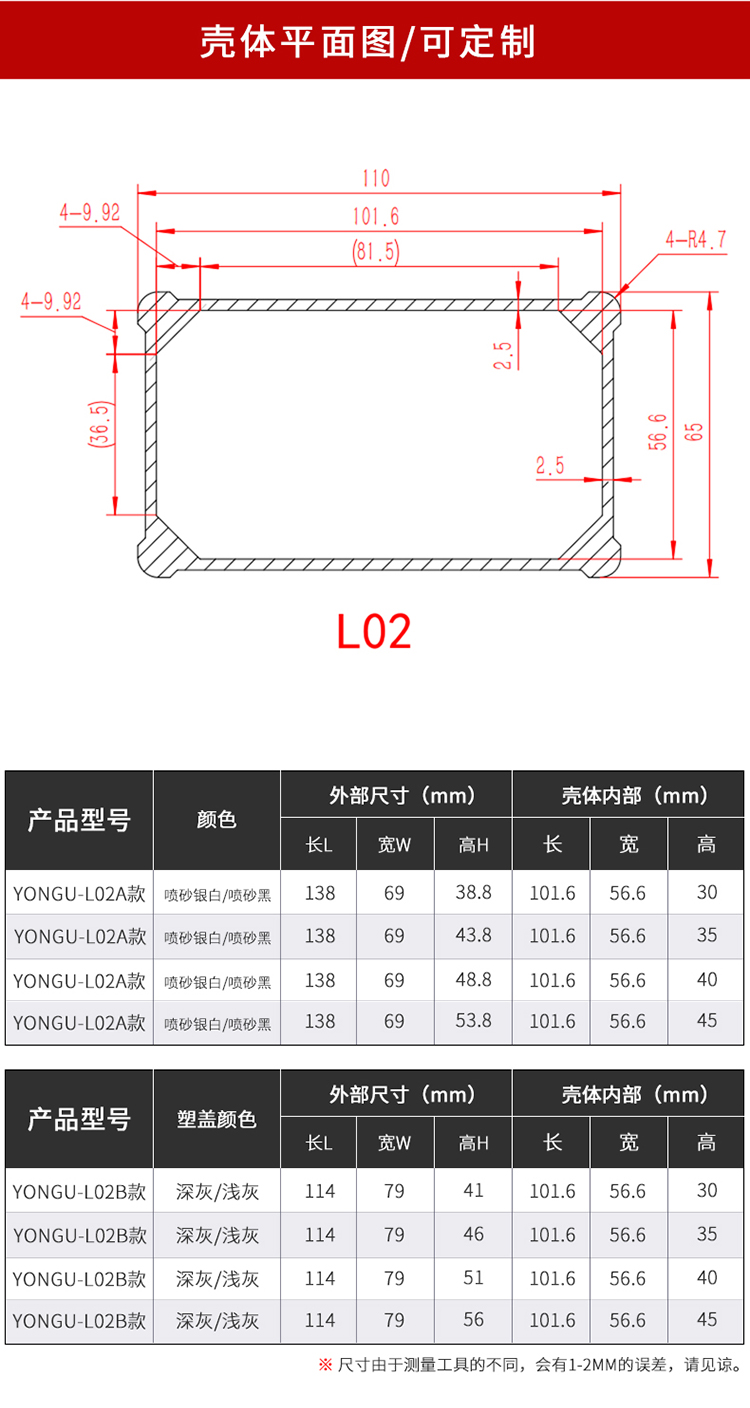 電源線路板防水鋁外殼