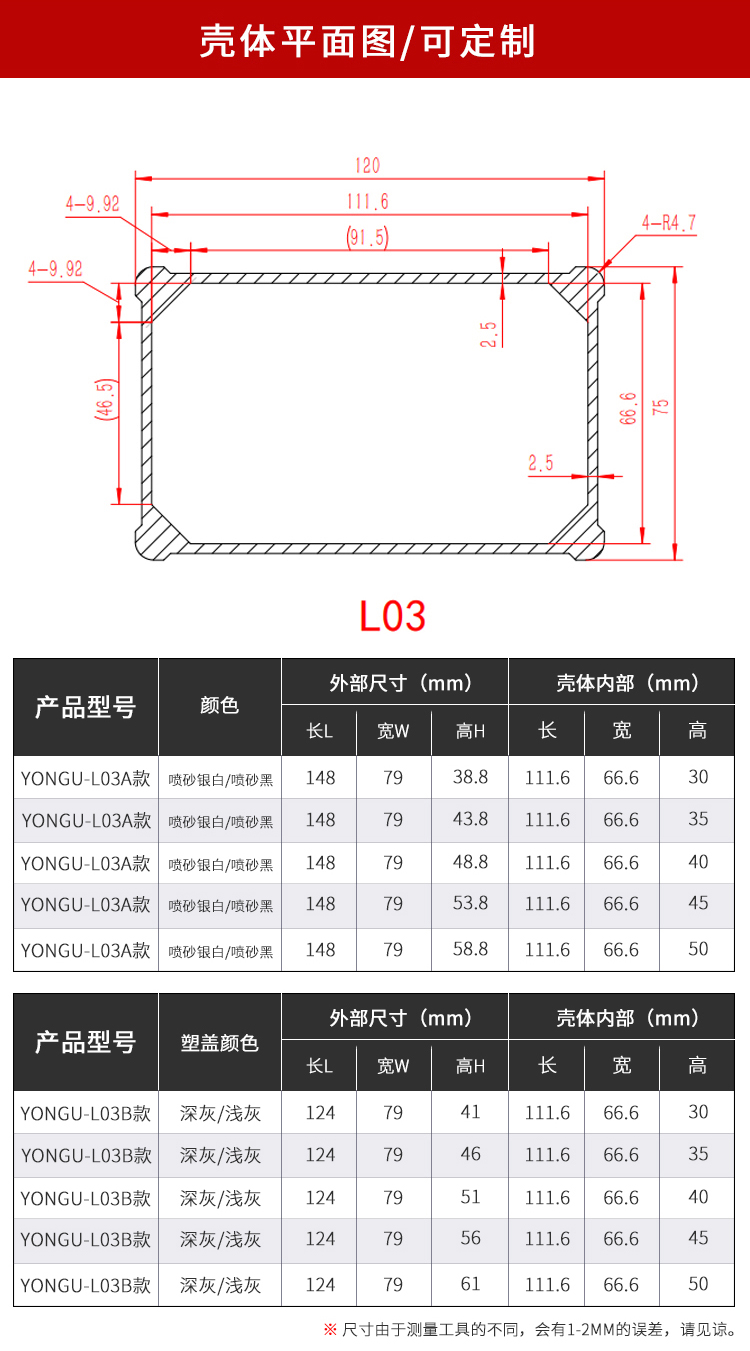 儀表設備防水鋁合金外殼