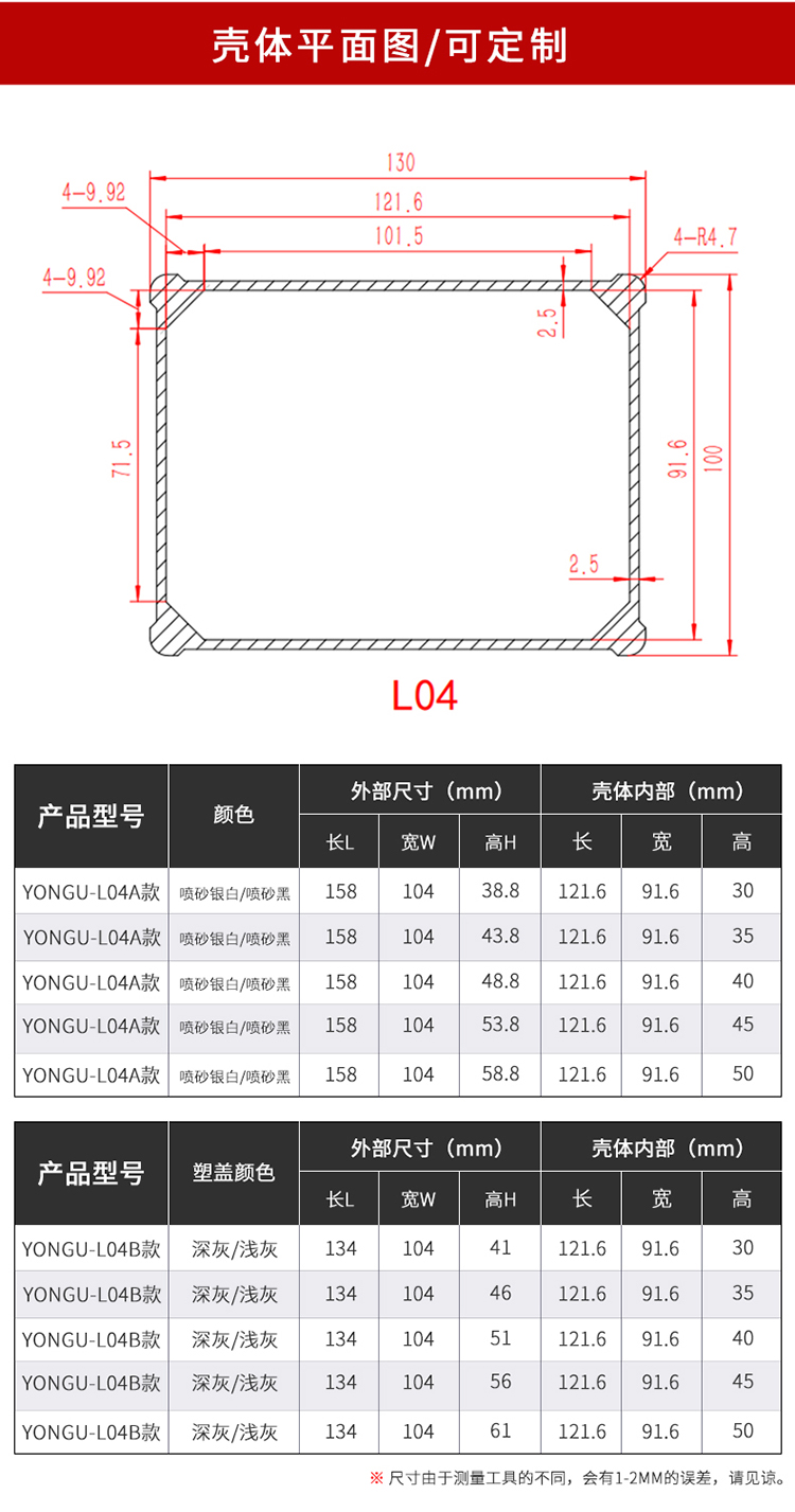 電子設(shè)備防水鋁外殼