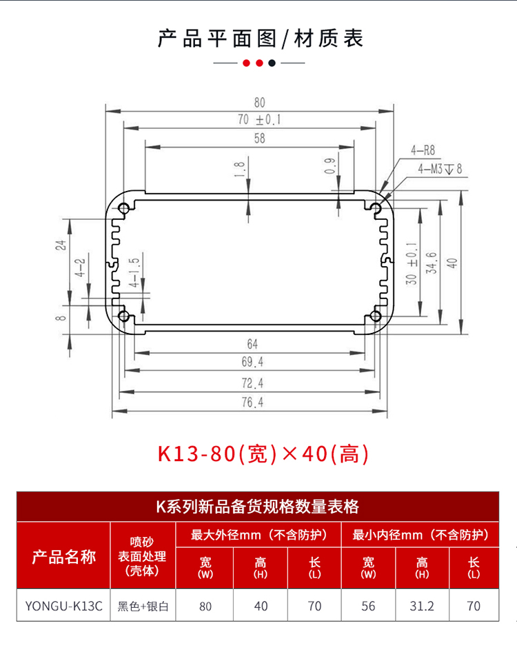 儀表儀器鋁合金防護(hù)外殼