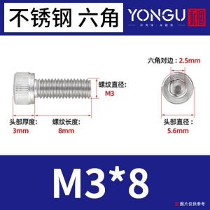 六角M3螺絲